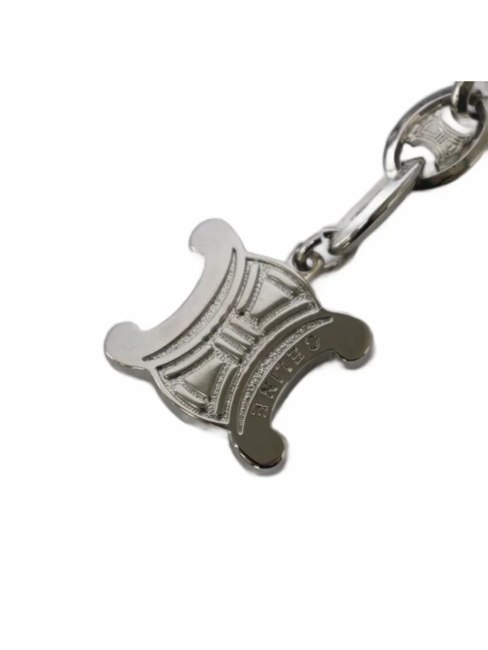 Celine Triomphe Chain Belt Silver Color